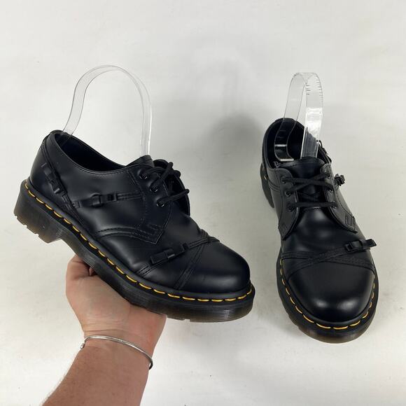 Dr. Martens 1461 Bow Oxford Women's 6 Black Smooth Leather Lace Up Comfort Shoes - Picture 1 of 10